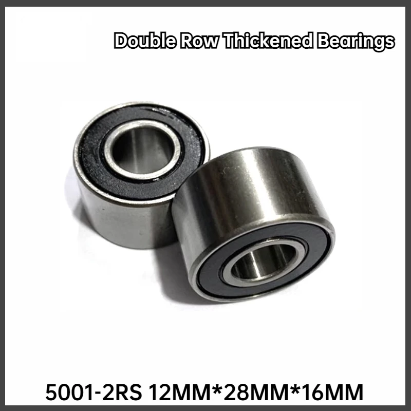 1PCS Thickened Bearing 5001-2RS Pneumatic Tool Polishing Machine Grinding Machine Bearing Size 12*28*16mm ABEC-1