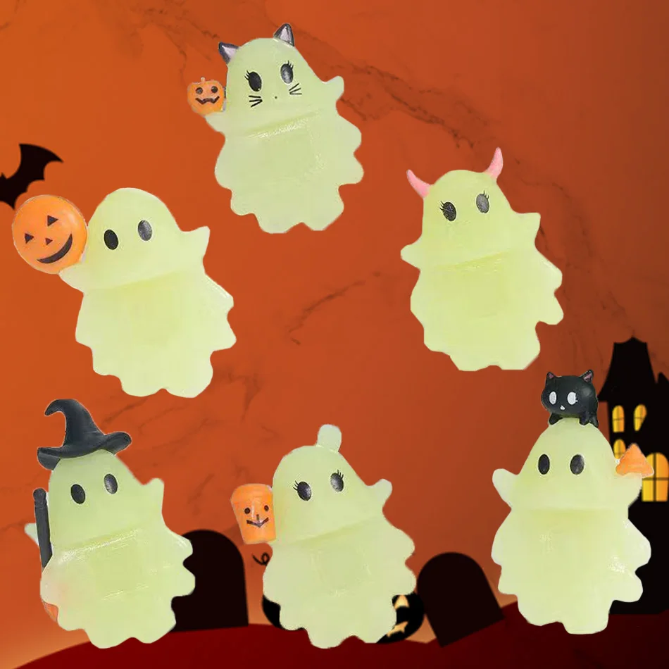 

Halloween Ghost Mini Phone Decor Peel & Stick Figures Spooky Mirror Stickers Cute Smartphone Accessories Gift