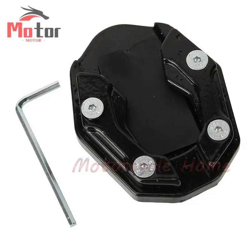Aluminum Alloy Motorcycle Bike Kickstand Extender Foot Side Stand Extension Foot Pad Support Plate Motorbike Accessory