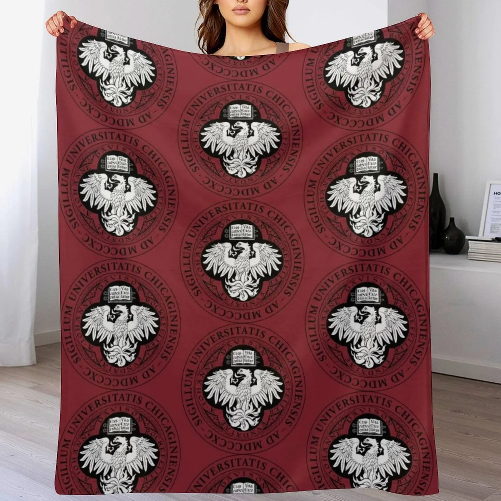 

University of Chicago Throw Blanket Fuzzy Plush Throw Blanket for Sofa Chair