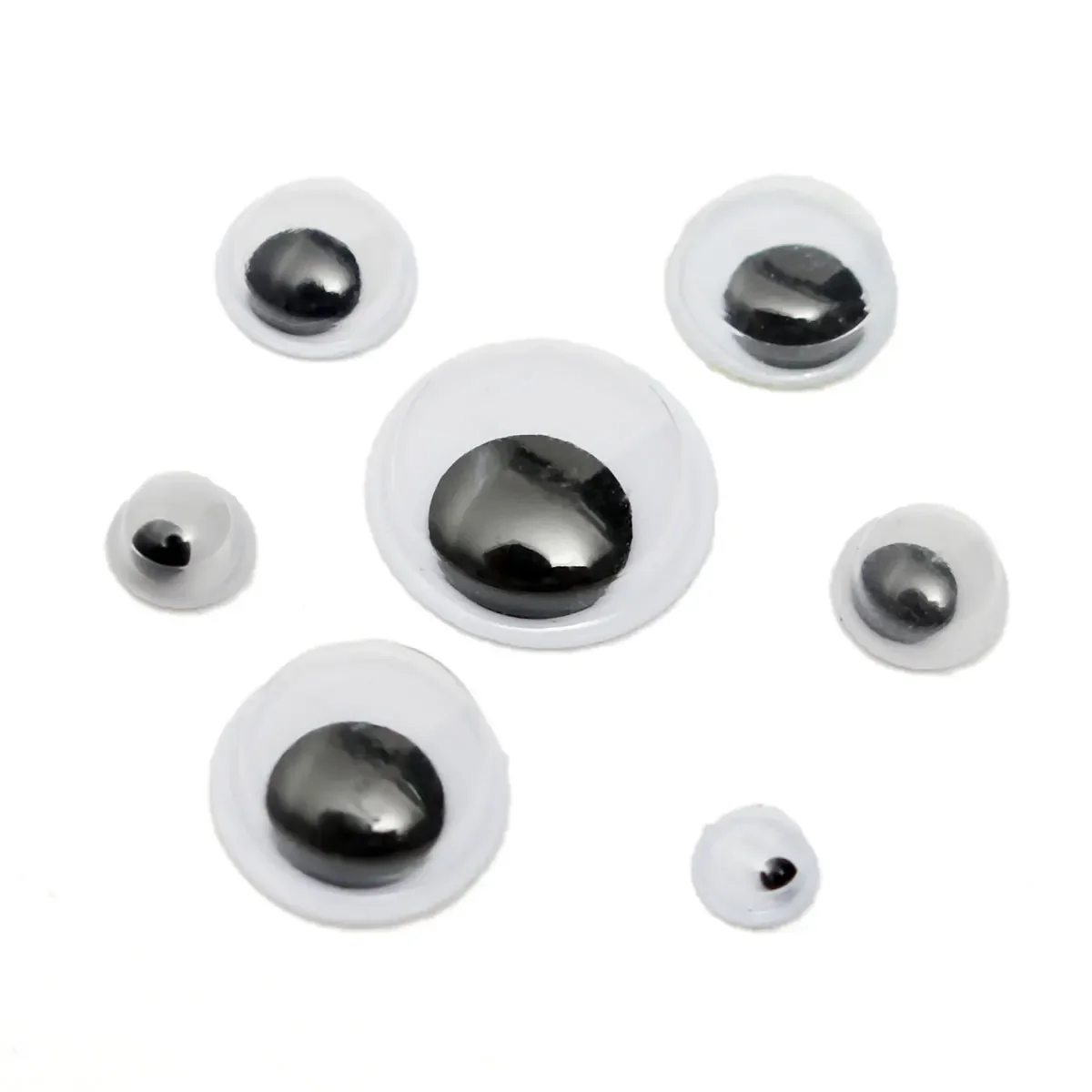 Universal 700Pcs 4/5/6/7/8/10/12mm Total Mixed Googly Eyes Self-adhesive DIY Scrapbooking for Teddy Bear Stuffed Toy Doll Parts