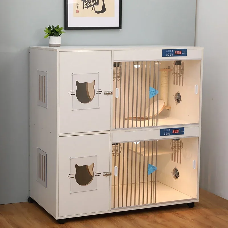 Solid wood cat cabinet, cat nest, cat cage, household, all-purpose, all-season, super large thermostatic delivery room,cat house