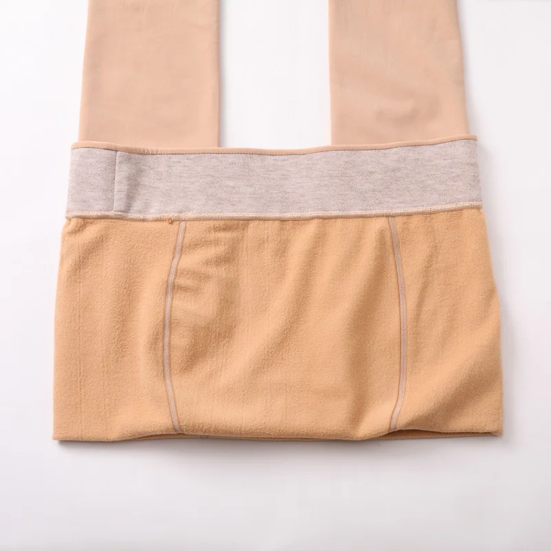 AAA 50-80kg Extra Large Size Women Thickened lined Fleece Leggings Warm Pantyhose Tights Light Leg Socks Winter Pants Boutique