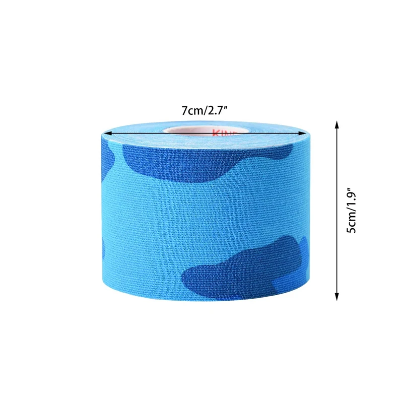 3 Rolls Sports Kinesiology Tape Fitness Muscle Elbow Knee Pain Relieve Therapeutic Adhesive Tape Breathable Waterproof 5cm*5m