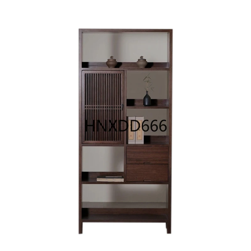 

New Chinese bookcase combination retro floor storage bookshelf
