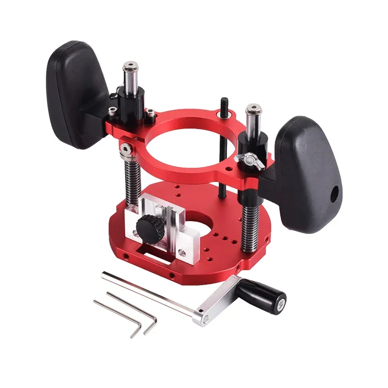 

Multifunctional Lifting Platform For 65mm Compact Wood Router, Electric Woodworking Trimming Palm Machine Press-In Plunge Base