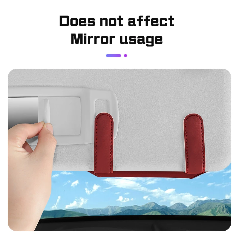 Magnetic Leather Car Visor Glasses Box Portable For BYD Fang Cheng Bao Leopard 5 Denza B5 2025 Sunglasses Holder Car Accessories