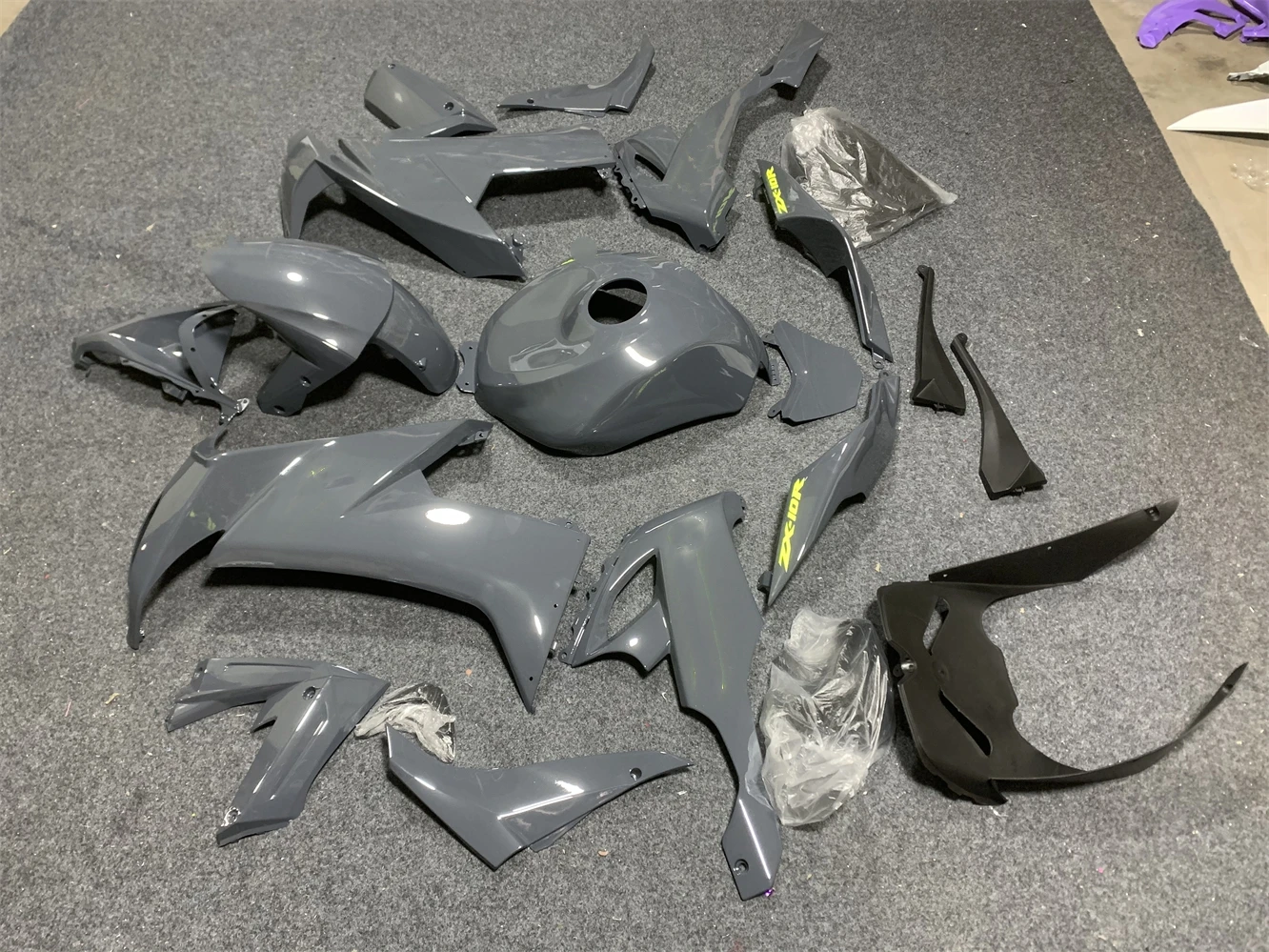 Motorcycle fairing fits the ZX-10R 2008 2009 2010 -10R 08 09 10 years body fairing grey motorcycle housing