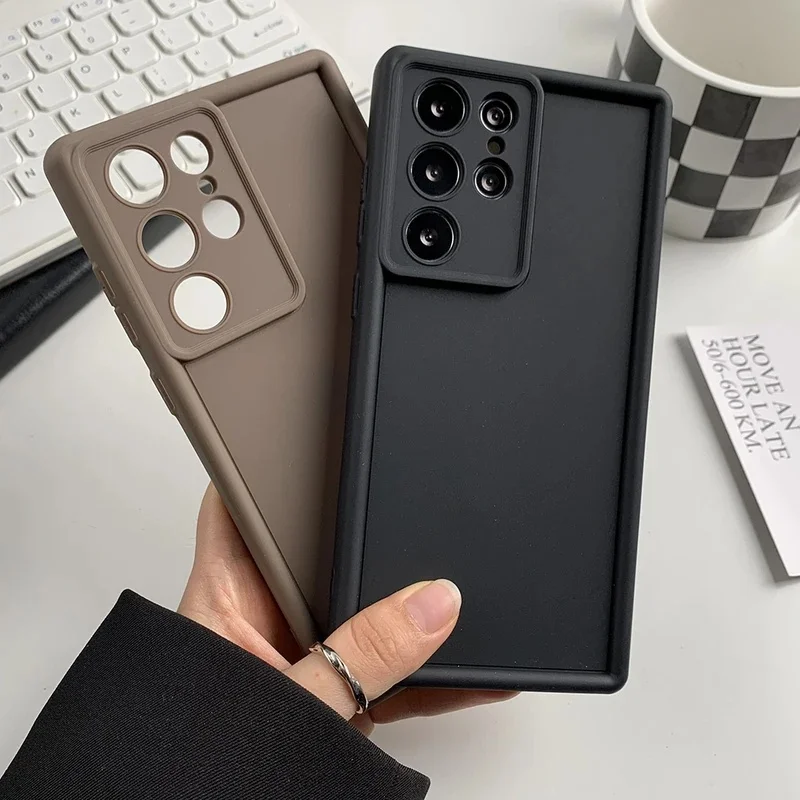 Liquid Silicone Phone Case For Samsung S26 S25 S24 S23 Ultra A57 A37 5G A55 5G A56 A17 A16 A07 A06 Shockproof Soft Back Cover