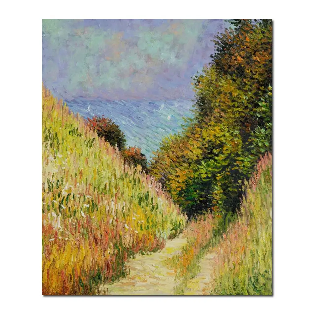 High quality Claude Monet paintings for sale Chemin De La Cavee Pourville Canvas art hand-painted