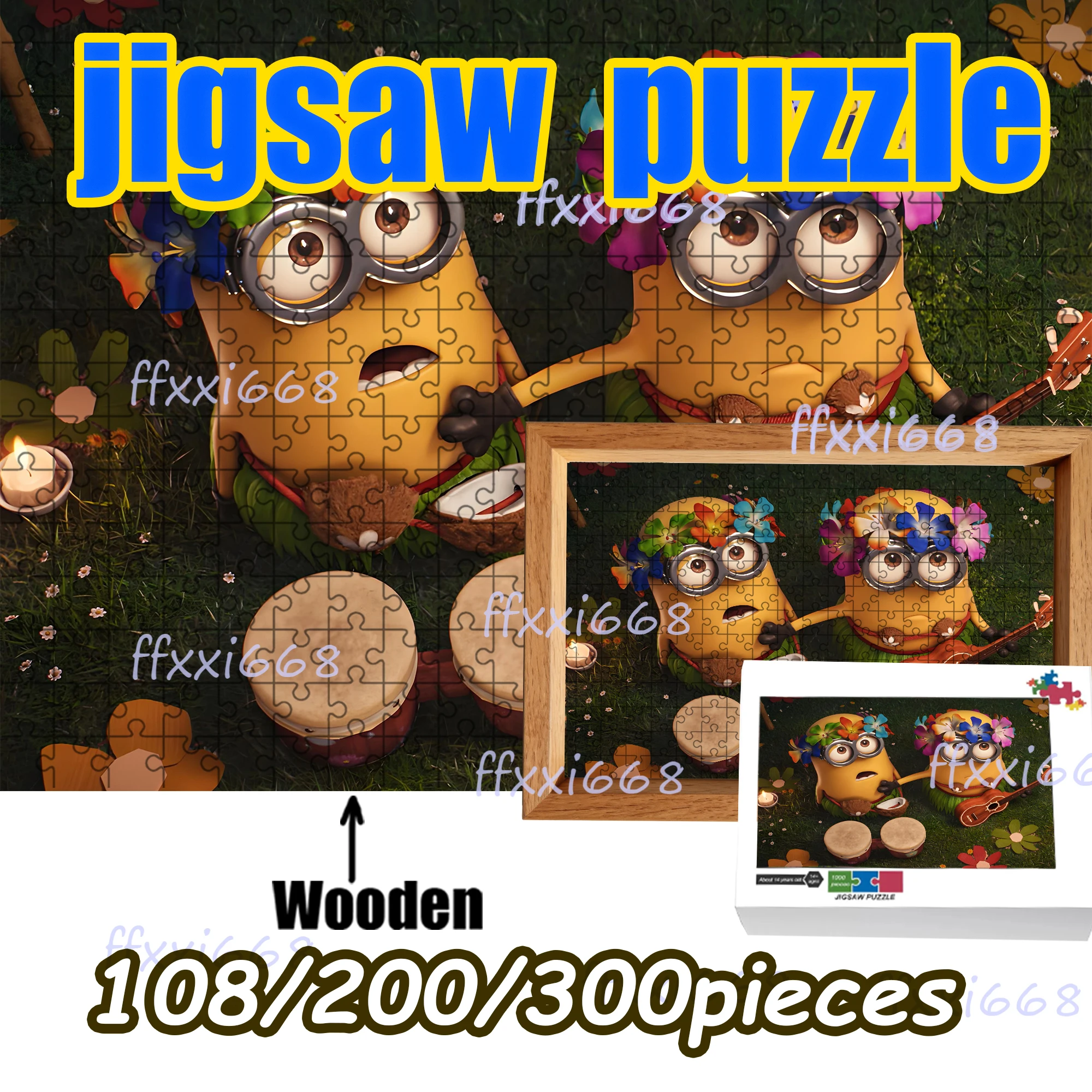 

Деревянный пазл «Гадкий я» на 108/200/300 элементов, высококачественный подарок, веселый подарок на день рождения