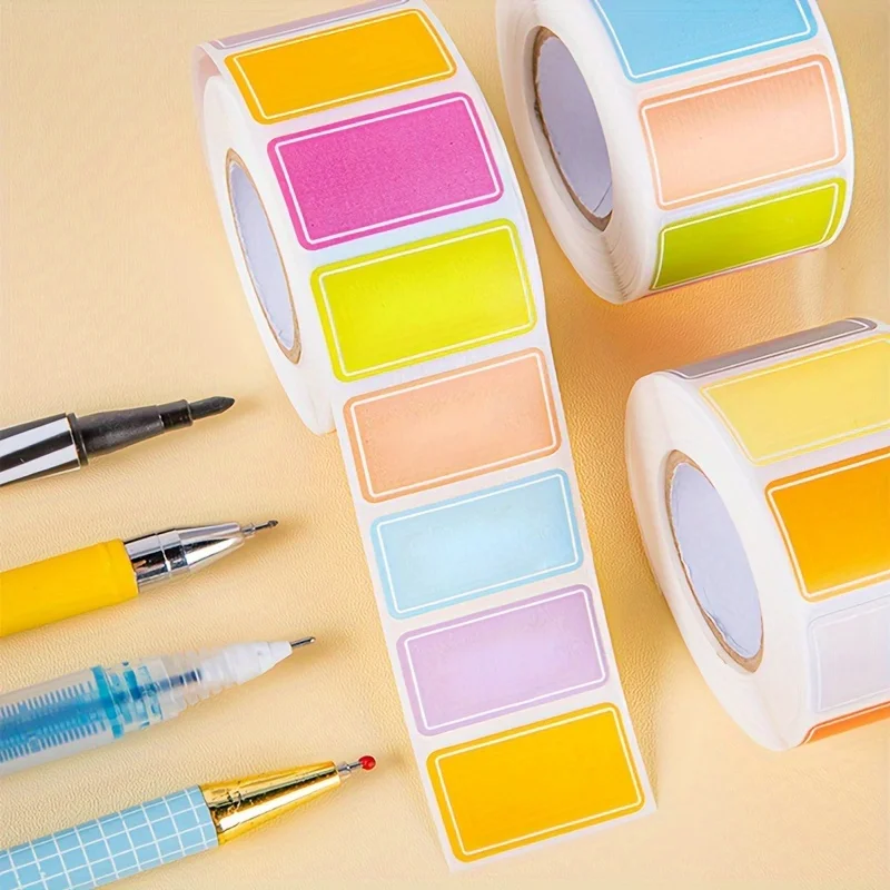 1Roll Color Label Stickers Self-adhesive Labels Self-adhesive Labels Handwritten Names Name Notes Index Stickers