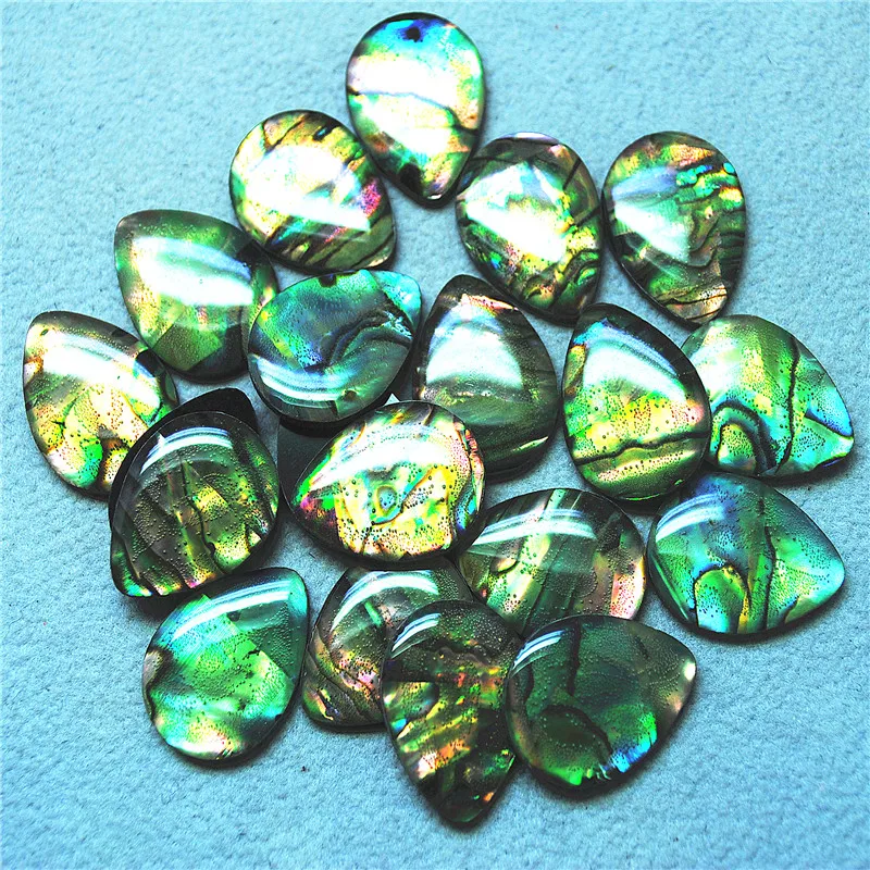 15PCS Abalone Cabochons Teardrop Shape 15X320MM DIY Jewelry Findings Accessories The Buttom IS Plastic Materials