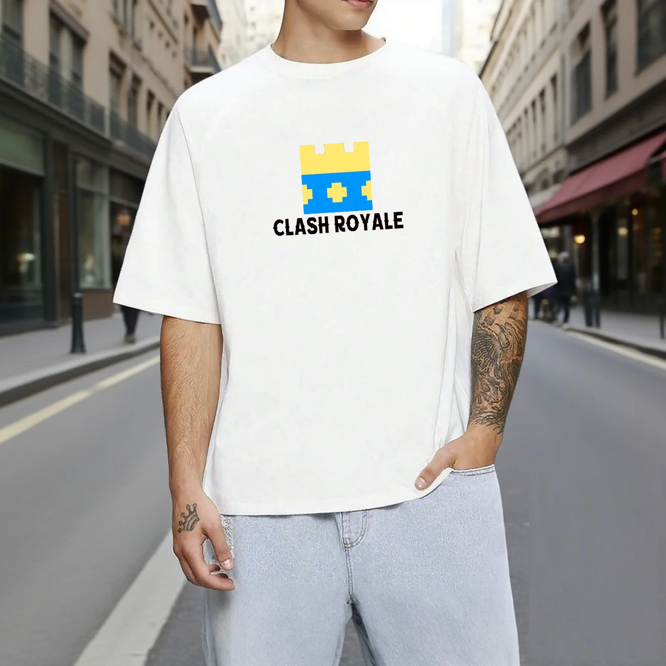 

Man & Women Clothes C-Clash Royale Print Graphic T-Shirts Y2k Summer Tops Streetwear Short Sleeve Tees Camisetas Ropa Hombre