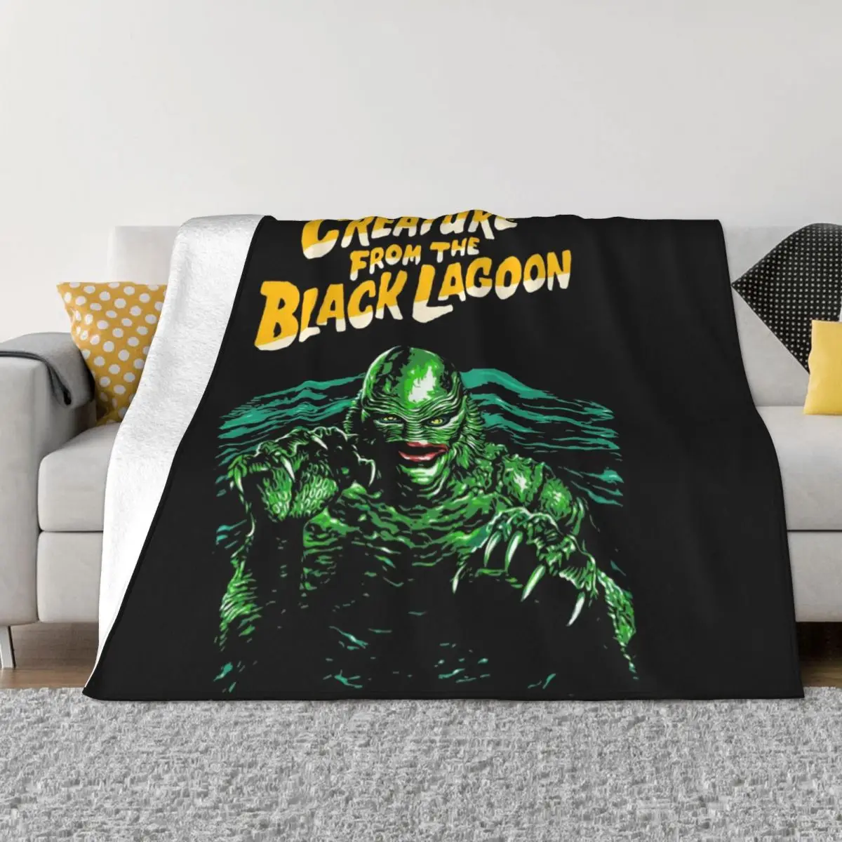 

Retro Vintage Creature from the Black Lagoon Throw Blanket Blanket For Sofa Travel Blanket