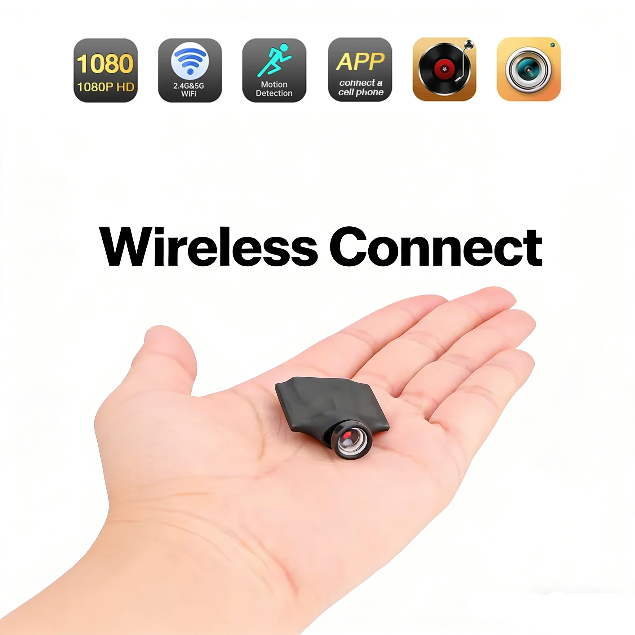 HD 1080P Wifi DlYIP caméra plus petits enregistreurs vidéo détection de mouvement maison bébé moniteur vidéo Surveillance Cam120 °   Grand angle