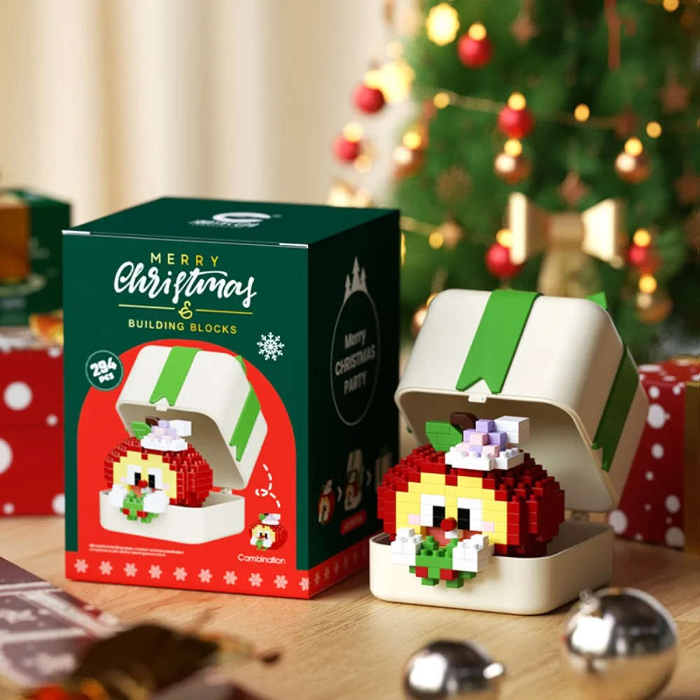 Hochwertige Frohe Weihnachten Bausteine Lernspielzeug Mini Weihnachten Modell Cartoon Kinder Geschenk Mini Ornament