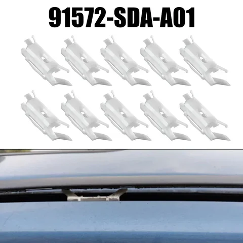 10 шт. зажимы для молдинга крыши автомобиля для Honda Accord Civic для Acura Top Running Water, уплотнительная полоса, зажимы для крепления капельной рейки