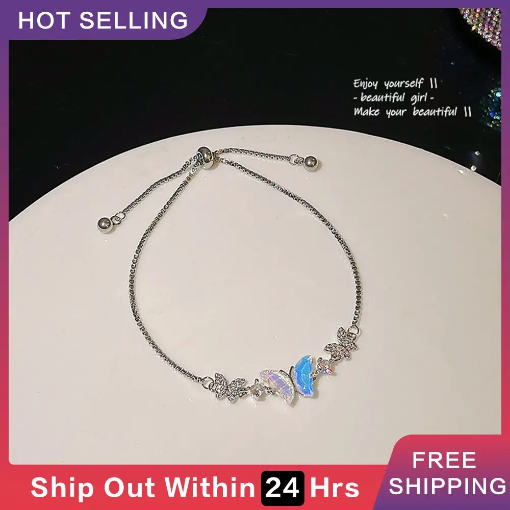 

Fashion Bracelet High Quality Gorgeous Zircon Bracelet Party Accessories Bow Bracelet Versatile Adjustable Size Beautifully