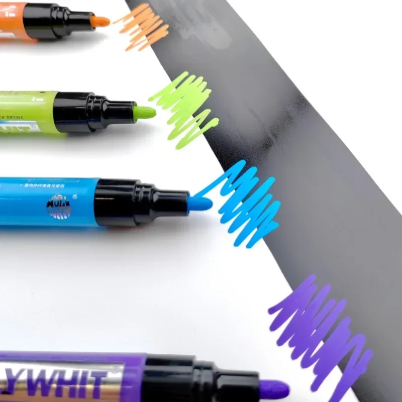 56-color Double-headed Acrylic Marker Water-based Fluorescent Acrylic Pen DIY Creative Graffiti Strong Coverage Marker Pen