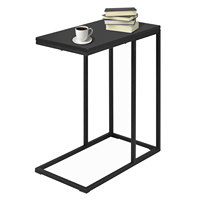 Side Table C Shape Sofa Table coffee Table coffee table with Metal Racks Laptop Table for coffee and Laptop Black