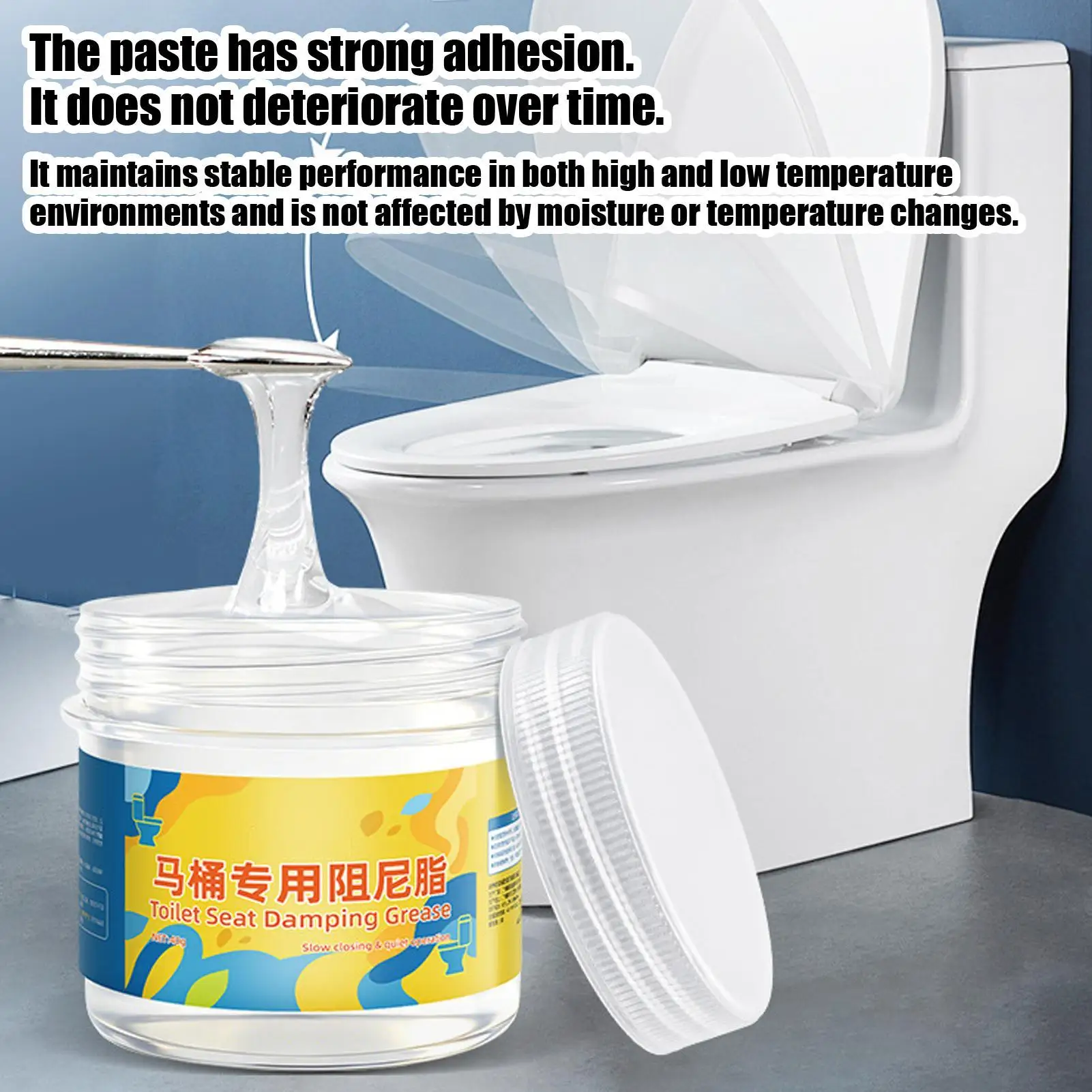 Dampening Grease 40g Shower Shock Absorber Lubricant Household Toilet Grease for Home Office Shower Bathroom Bedroom Workshop