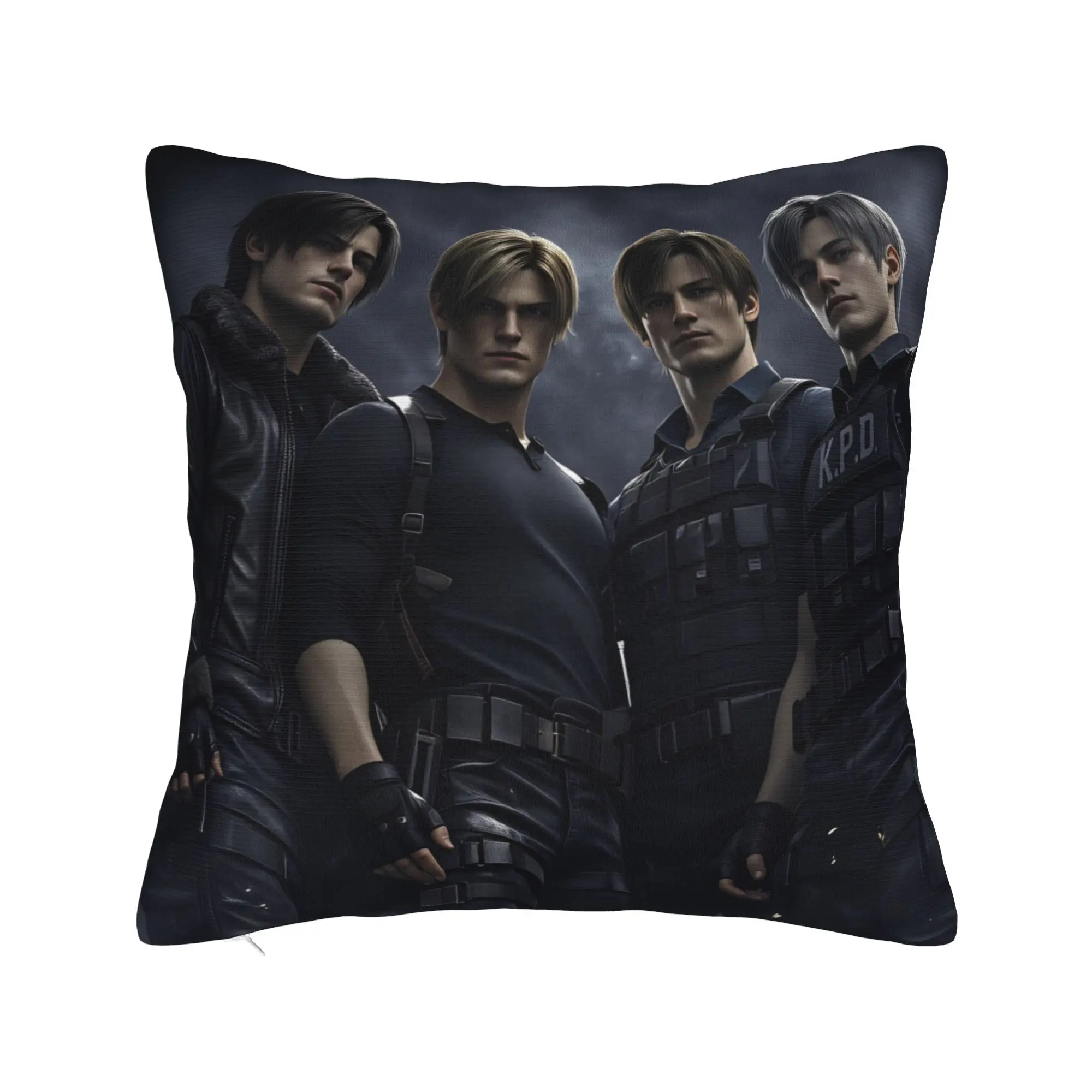 Leon Kennedy Pillow Cover  Retro Trendy Pillow Case For Sofa Car Home Decor Comfy Cushion Cover Gift Idea