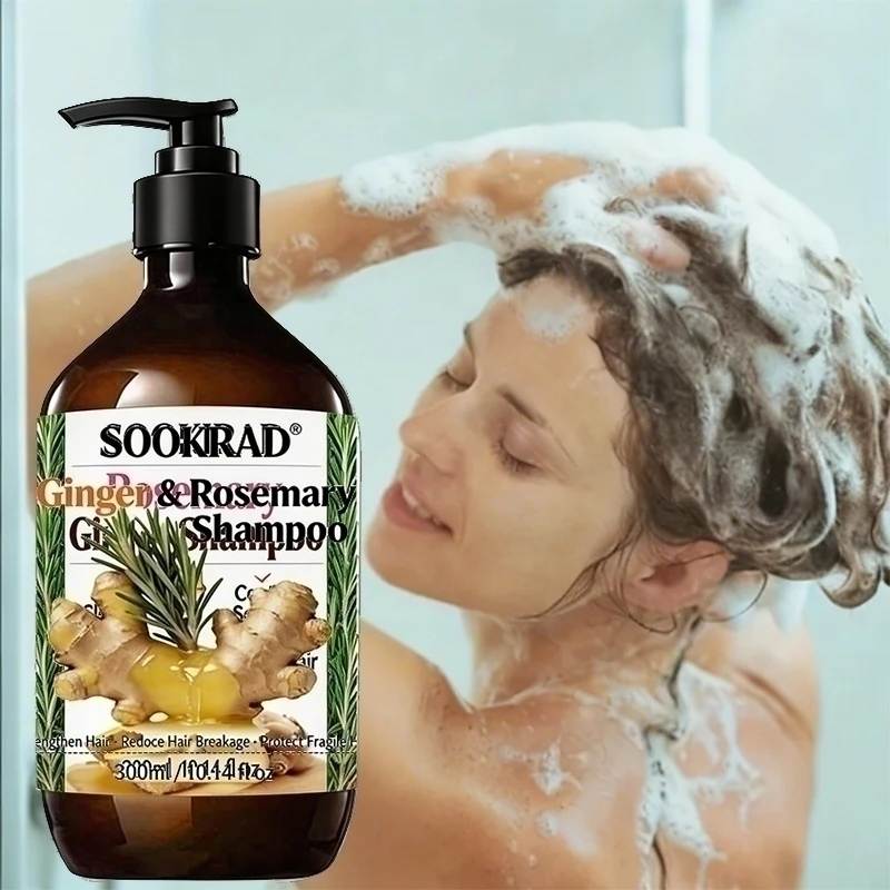 

Ginger Rosemary Shampoo Gentle Cleansing Nourish Scalp For Weak Hair Daily Use 300ml