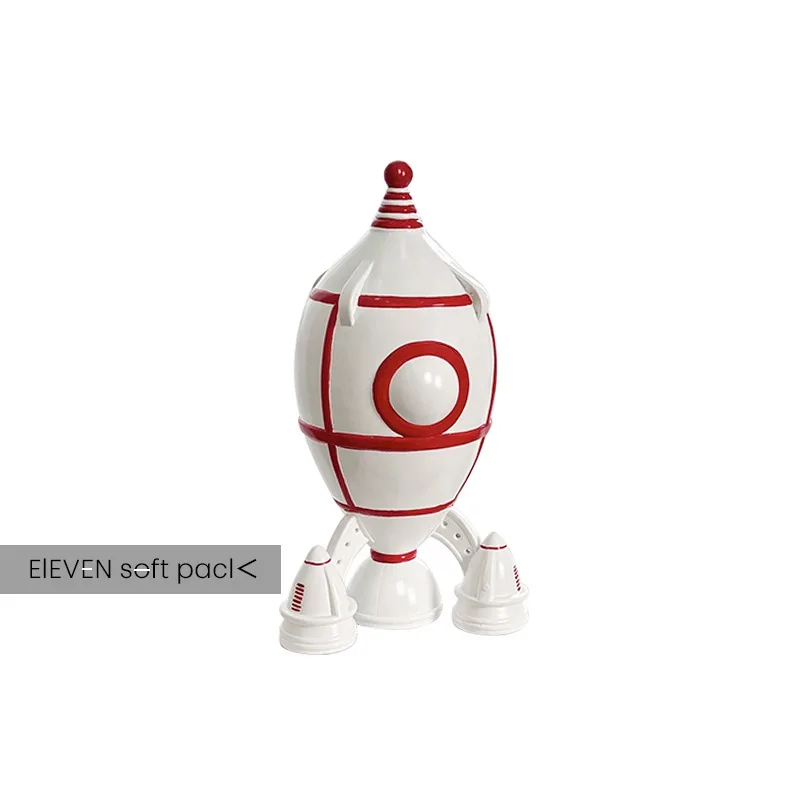 

Креативное украшение в виде космической ракеты, фигурка космонавта из смолы, ручная работа, декор для детской комнаты, гостиной, винного шкафа, украшение в виде космического корабля.