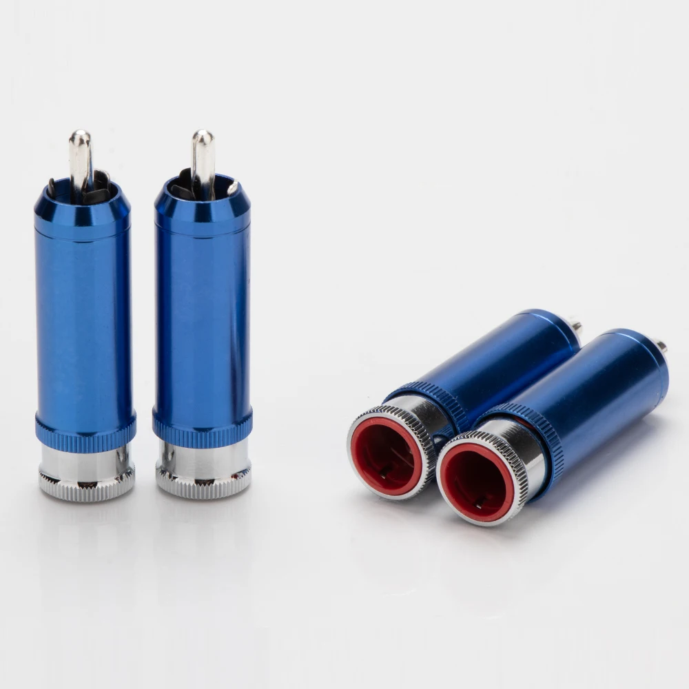 Hi-End RCA-Serie RCA-Stecker, doppelt verriegelter Kupfer-RCA-Stecker mit Löt- und Schraube für DAC-Verstärker – Detail 3