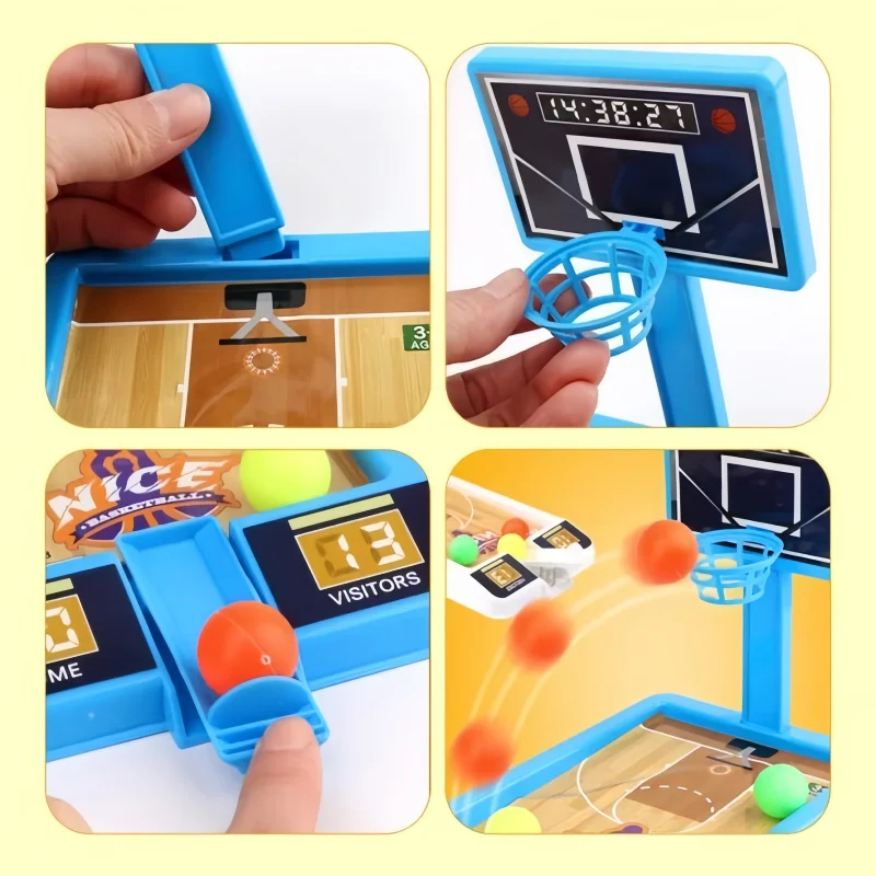 Mini Indoor Basketball Rack Pinball Sports Set Basketball 3 Ball Shooter Game Children Toy Table Ball Personally Interactive Toy