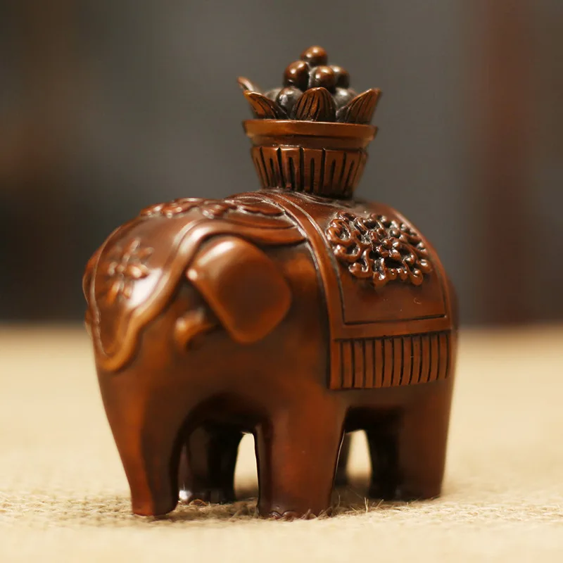 Brass Creative Elephant Premium Copper Small Ornament Tea Table Study Living Room Desktop Shop Open