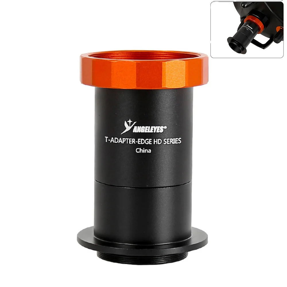 

Для Celestron C8HD SCT-адаптер M42x0,75 к T2 с удлинительной трубкой для DSLR/безеркальной астрофотографии Prime Focus