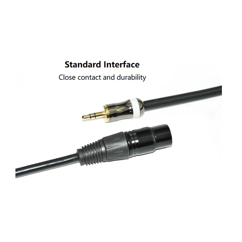 プロオーディオ 3.5mm - XLR ケーブル - 金メッキ 3 ピン メス、ミキサー/iPhone/マイク用バランス (1.5-10M) ​ ​