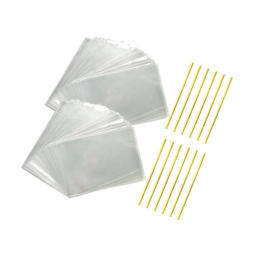 

100pcs Cookies Baking Bags C y Packaging Portable Gift Pouch Clear Treat Bags Elegant Design Excellent Workmanship