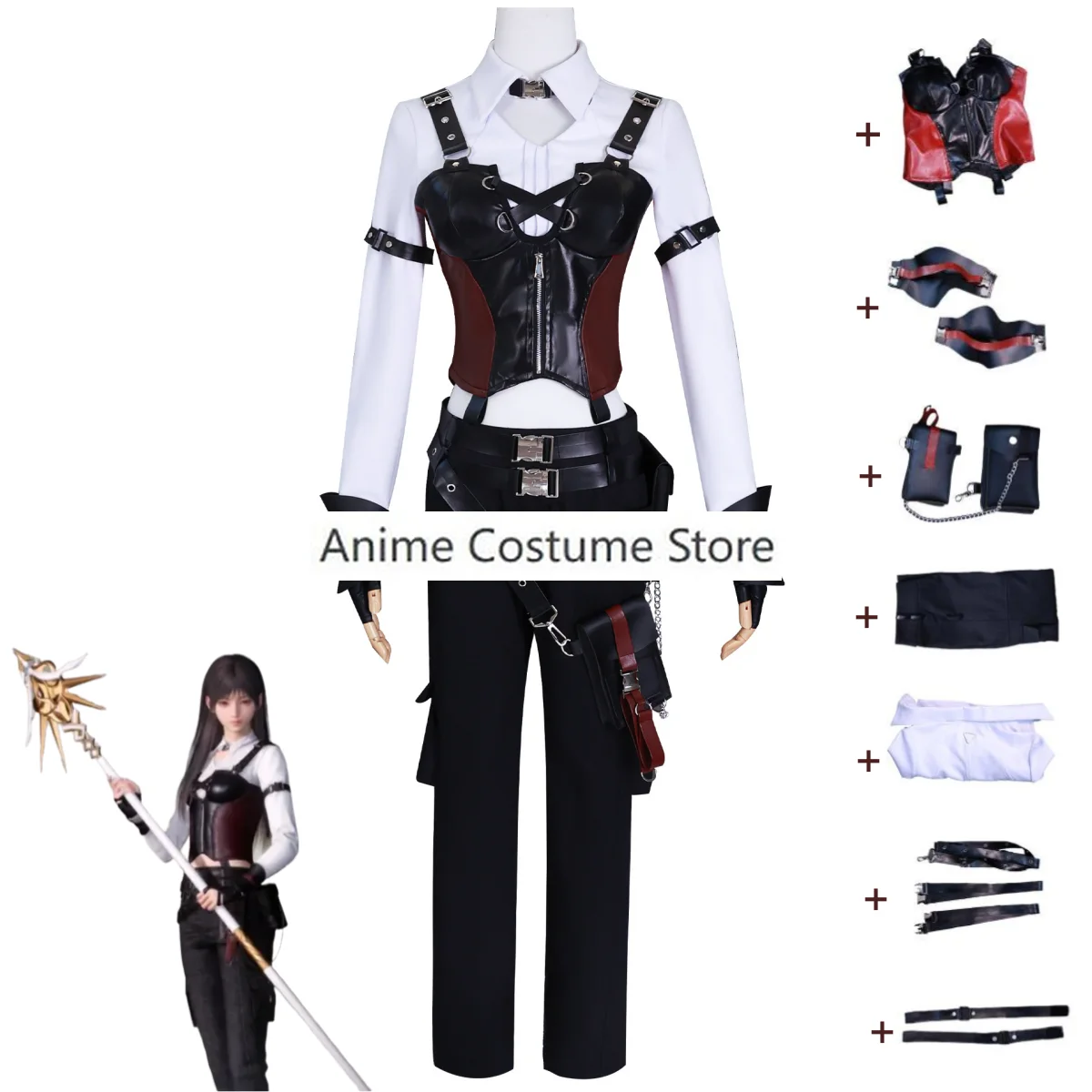 

Game Love and Deepspace Zayne Xavier Rafayel Cosplay Costume Heroine Fighting Uniform Full Set Woman Carnival Halloween Suit