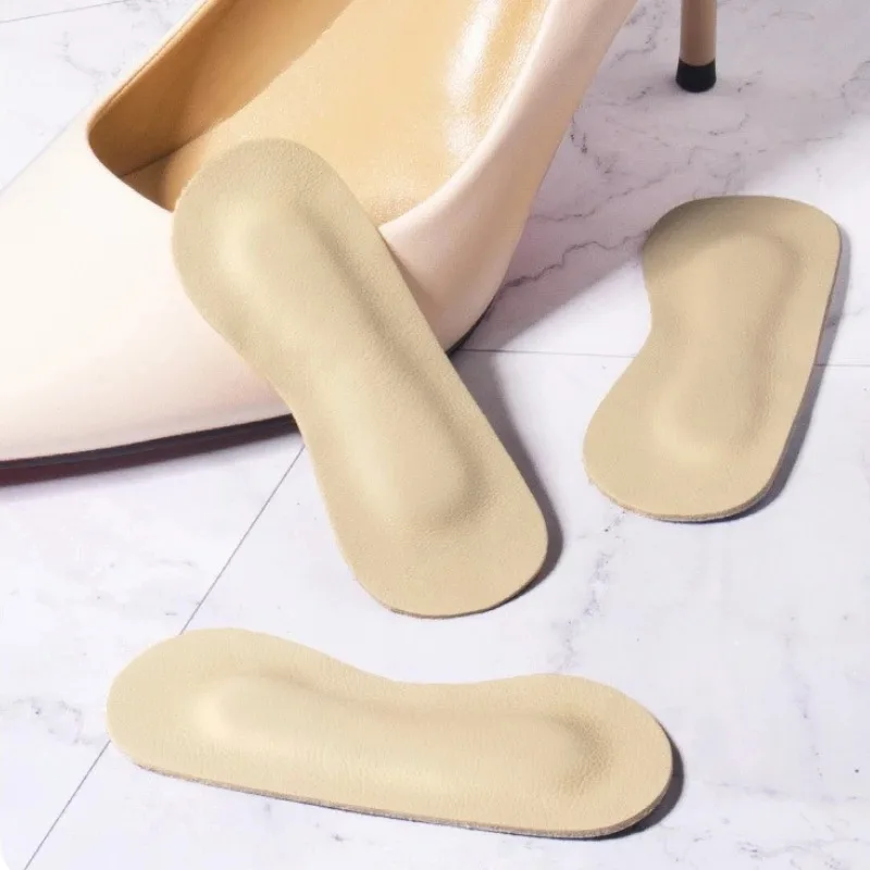 2 Pairs Cowhide Anti‑Slip Heel Cushion Pads Heel Protector Stickers Prevent Blisters Relieve Foot Pain for Casual Sneakers
