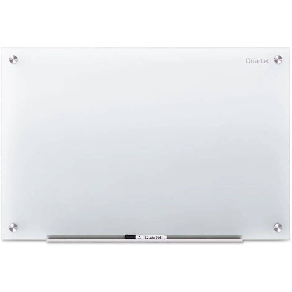 

Glass Whiteboard 24x18 Non-Magnetic Dry Erase Board, Frosted Frameless Mounting with Marker