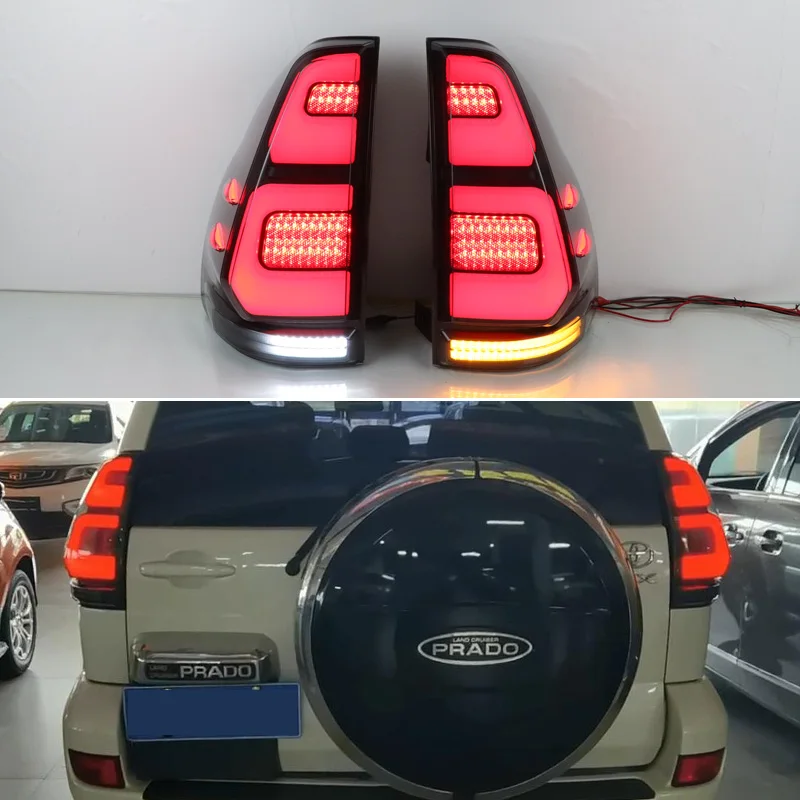 سيارة مصباح ليد خلفي لكزس GX470 2002-2009 LED الخلفية مصباح جيد الإضاءة الفرامل عكس + إشارة بدوره الديناميكية