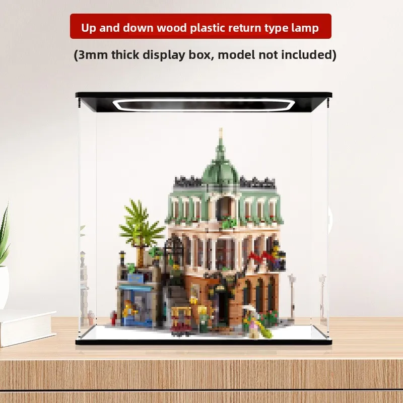 Suitable for LEGO 10297 corner boutique hotel model acrylic display box figure storage transparent dust box