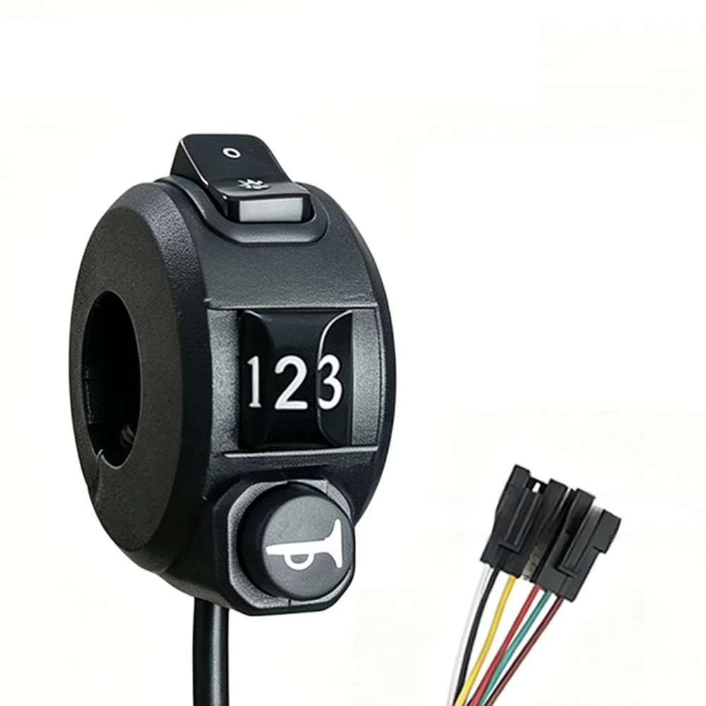 

E-bike Control Switch 24-72V Turn Signal/gear Multi-functional Switch With Cable Electric Bicycle Switch Replace Accessories
