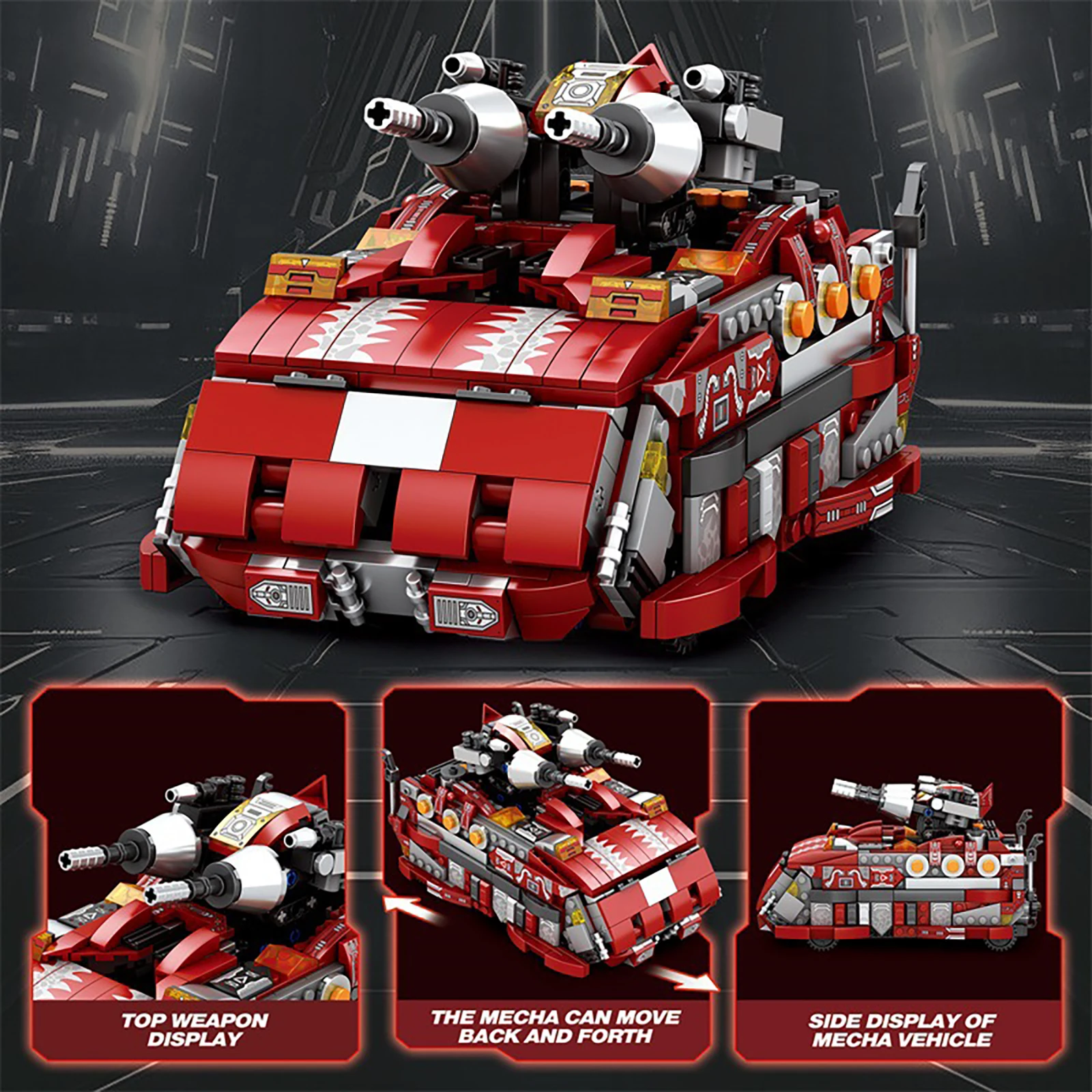 MOC 3IN1 Armed Triceratops RC Model Building Blocks 930pcs Creative Three-Change Robot Assembly Ornaments Bricks Boys Toys Gifts