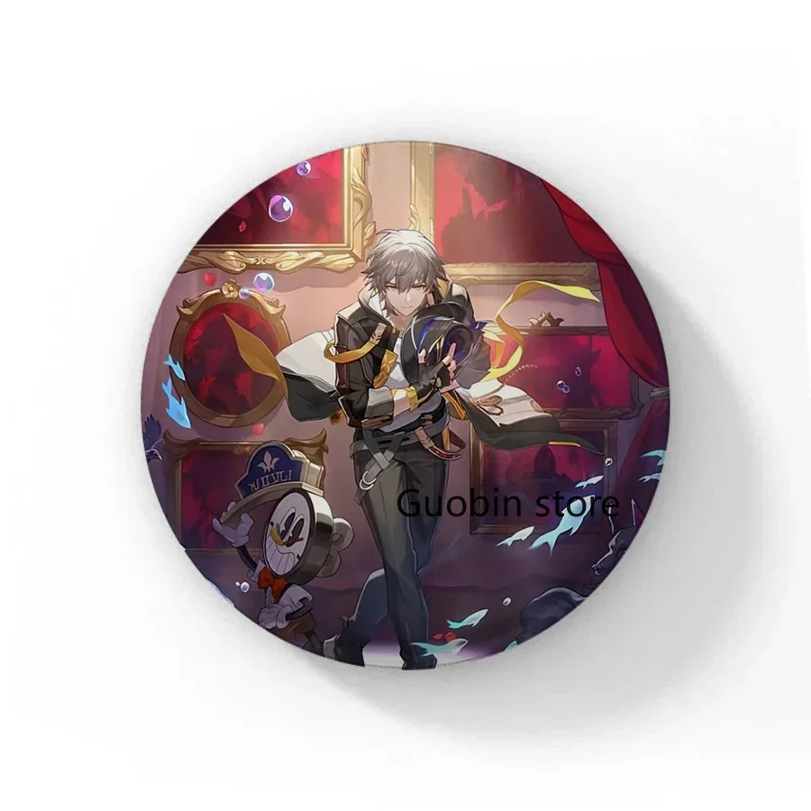 58mm Hot Game Honkai:Star Rail Anime Character Button Pin Brooch Badge Cartoon Badges Backpack for Gamer Collect Fans Gift