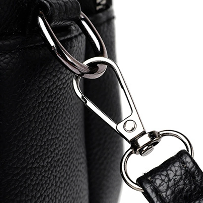 Einfarbige modische Niet Reiß verschluss Damen Handy tasche einfache weiche Leder Schulter Cross body kleine quadratische Tasche Handtasche – Detail 23