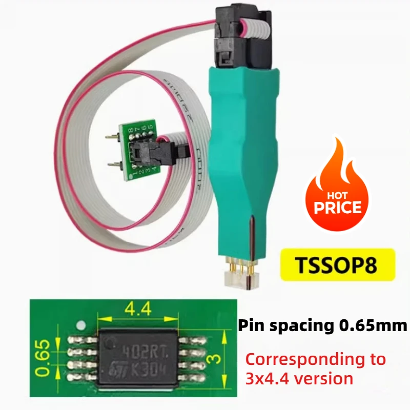 2025 New 1PCS TSSop8 chip download burn write probe spring needle flash eeprom chip burner cable