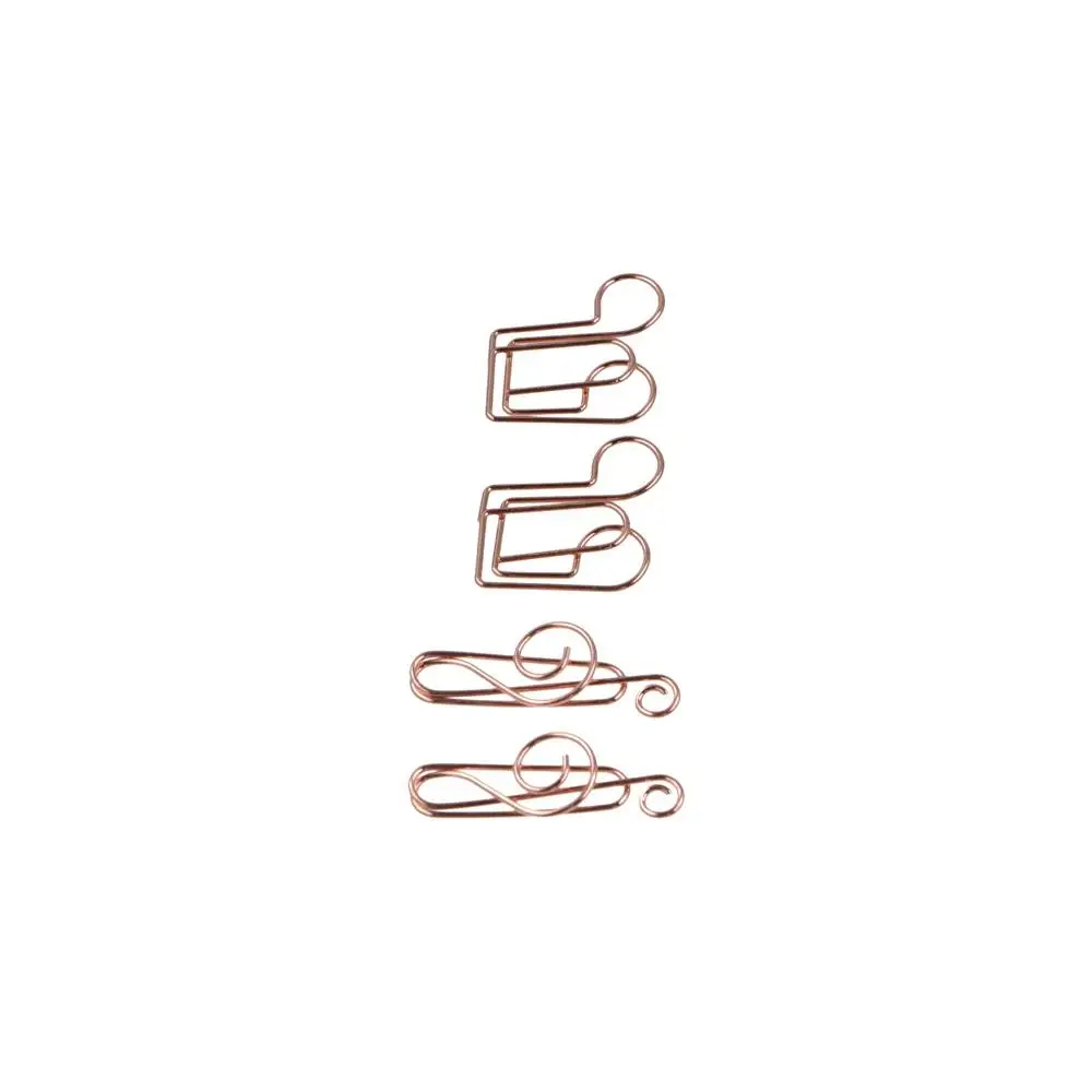 10pcs Metal Memo Music Note Paper Clips Index Bookmark Music Note Metal Paper Clips Creative Clip-on Creative Bookmark Clip