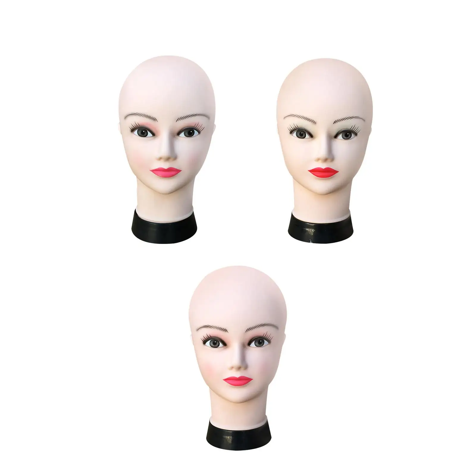 Female Mannequin Head with Eyelashes and Lips Lightweight Wig Model Head Stand for Hats Hairpieces Glasses Glasses Jewelry