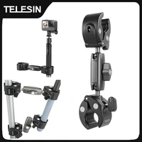 TELESIN-monopé para motocicleta, manillar de bicicleta, montaje panorámico, palo de Selfie Invisible, soporte para GoPro Hero DJI Insta360
