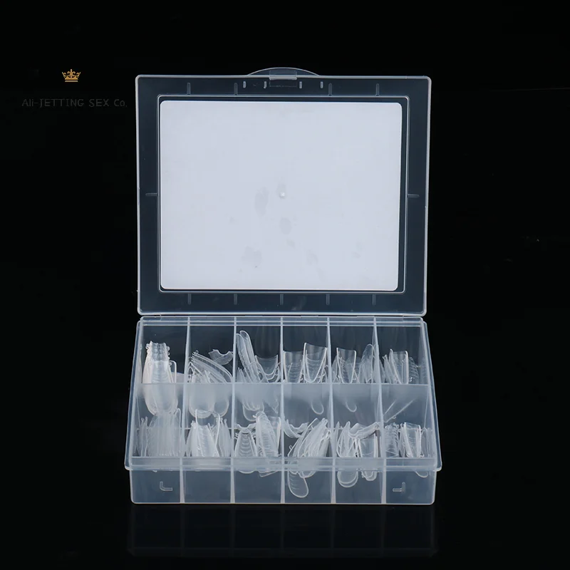 Faux ongles Extension Gel double forme d'ongle cercueil ongles couverture complète 120 pièces