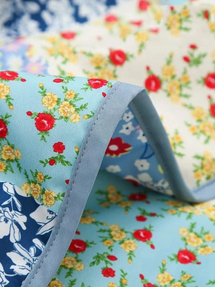 Women's Warm Single Breasted Casual Jacket Retro Splicing Printed Cotton Clothes Temperament Lapel Women's Loose Jacket